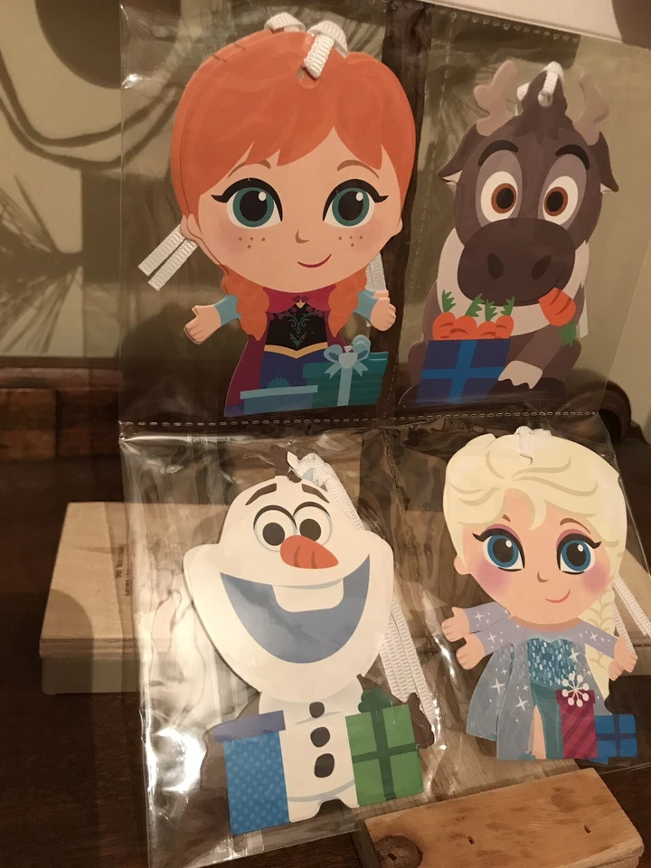 Etiquetas de presente congeladas Disney decoração Olaf Elsa Anna Sven 8 total FOFO envio rápido! - Imagem 4 de 4