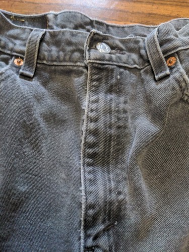 Jeans uomo Y2K Levis 505 34x36 (32x34) nero regular vestibilità dritta lavaggio scuro - Foto 9 di 16