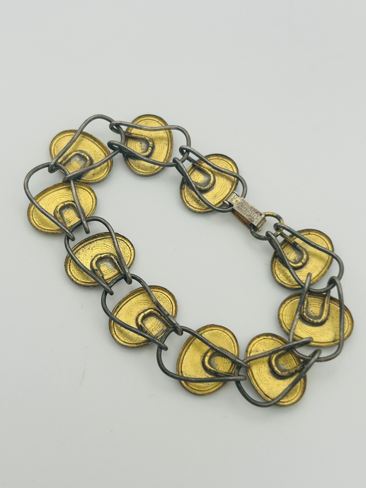 1920s Solid Sterling Silver Guilloché Enamel Brac… - image 4