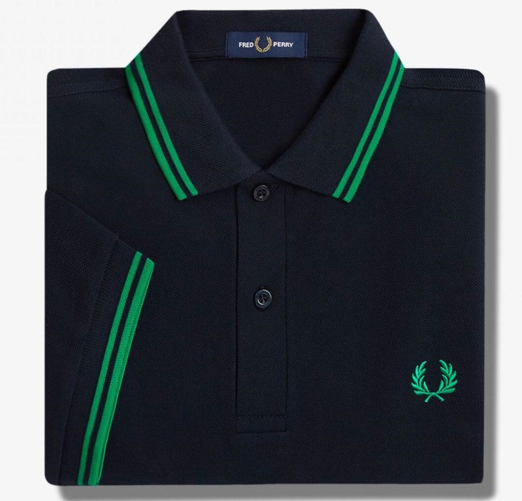 トップス FRED PERRY Twin Tipped Fred Perry Shirt G3600 - Black / White / White | The Fred Perry Shirt