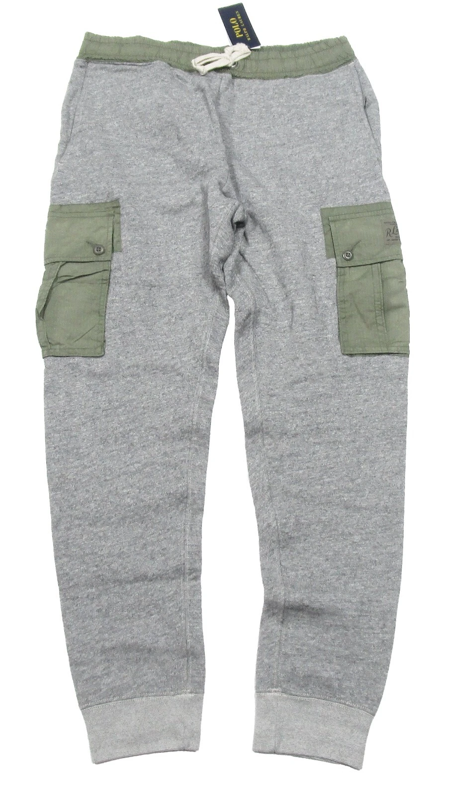 Polo Ralph Lauren Men's Grey Heather/Green Fleece Lined Cargo Jogger Pants
Opens in a new window or