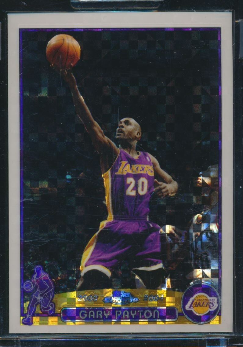 2003-04 Topps Chrome Xfractor #20 Gary Payton ENCASED Lakers 069/220 HOF RARE SP