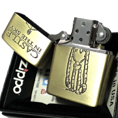 Zippo Castle In The Sky Laputa Robot Soldier Antique Gold Oil