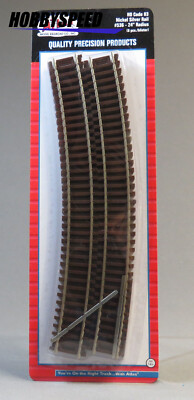 ATLAS #536 HO CODE 83 24'' RADIUS CURVE TRACK SECTIONS (6) Nickel Silver ATL536