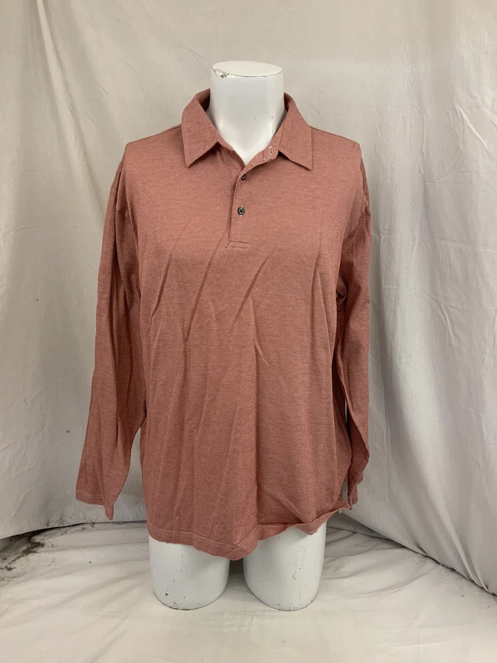 Fila Long Sleeve Polo Shirt XL Red 100% Cotton Worn Once YGI P1-163 - Image 2 of 4