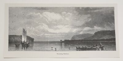 BRYANT (ED.) Grand Portal, Lake Superior (1874 Wood Engraving)