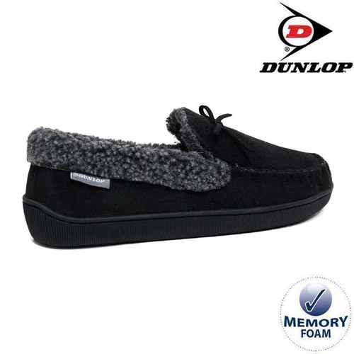 MENS FAUX SUEDE MOCCASIN SHEEPSKIN SLIPPERS LOAFERS WARM LINED SHOES SIZES 7-13 - Picture 18 of 35