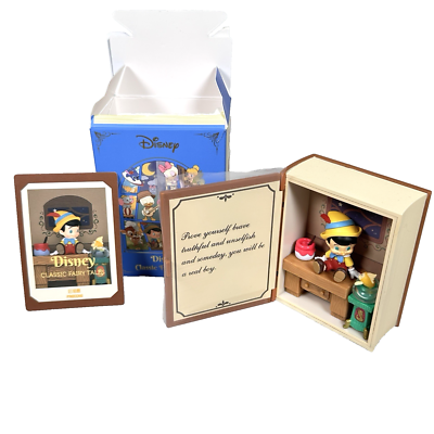 Disney Popmart Classic Fairy Tales Blind Box Figure Book Pinocchio