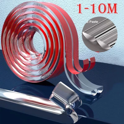 Silicone Edge Protector Strip Transparent Tape Self Adhesive for Table Cabinets