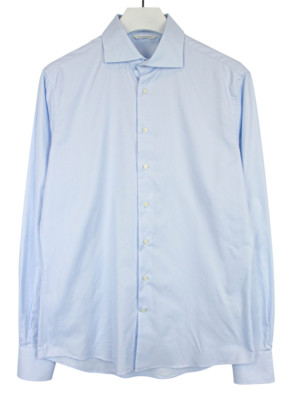 Suitsupply Slim Fit Formelle Shirt Herren XL Blau Geknopft Langärmlig Ausschnitt