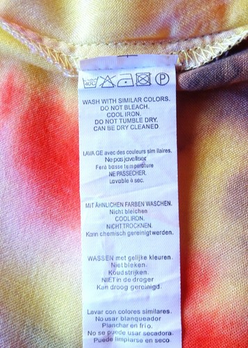 Boohoo Yellow & Orange Tie Dye Fringed Kimono. Size M - Picture 5 of 6