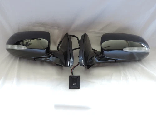NEW Power Folding Mirrors Cornering Lights Black For HONDA ACCORD~03-07~UC1