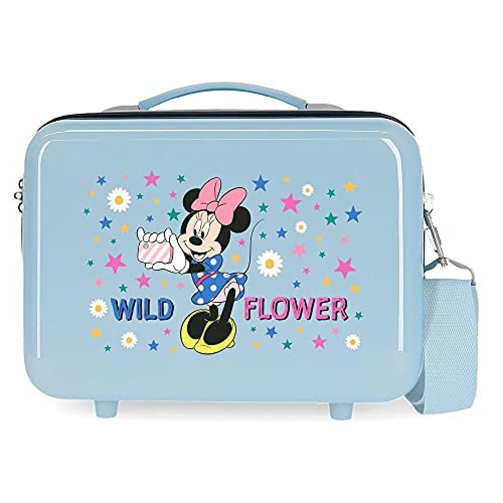 (TG. 29x21x15 cms) Disney Wild Flower - Beauty case adattabile con tracolla, 29
