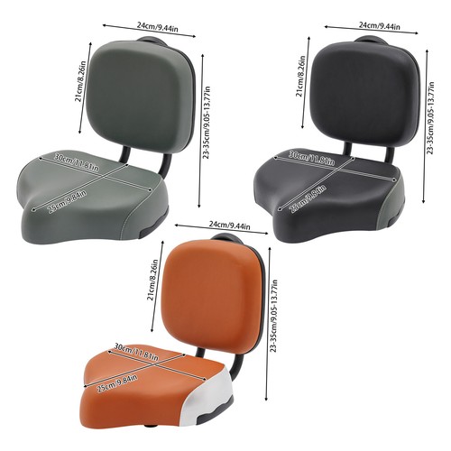 Asiento de sillín de triciclo con respaldo respaldo respaldo sillín asiento de bicicleta bicicleta - Imagen 14 de 14