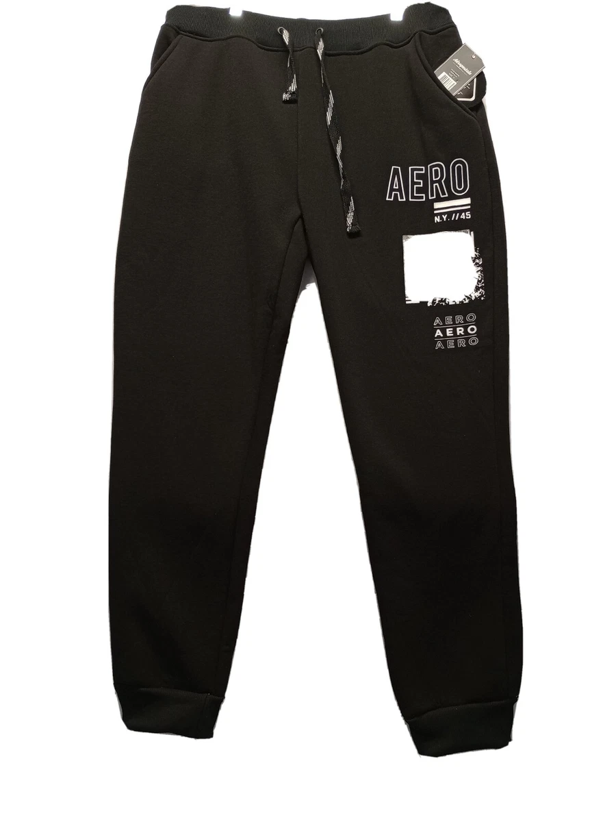 Aeropostale Joggers Pants Men's Black XL Sweatpants,Drawstring Maximum  Comfort.