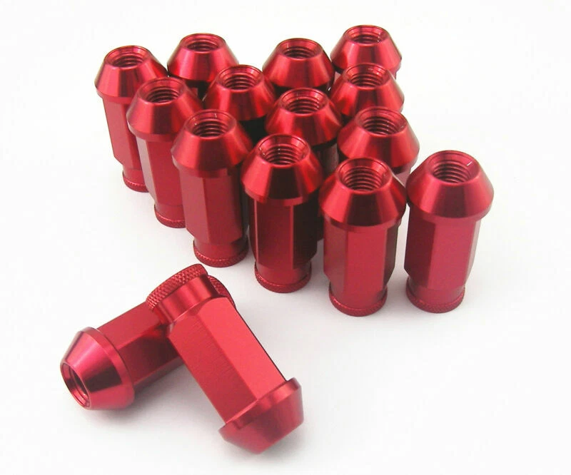 Juego de 20 tuercas de rueda sintonizador de aluminio rojo M12 x 1,5 mm para Mitsubishi Mazda Foto 2 de 3