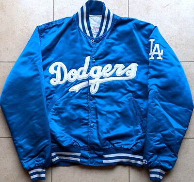 LA Dodgers 80s STARTER satin bomber Diamond jacket L blue LA Dodgers 80s STARTER satin bomber Diamond jacket L blue