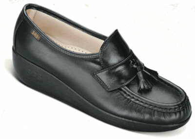 sas black loafers