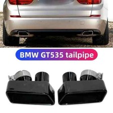 2PCS Black Rear Exhaust Tip Muffler Tailpipe for BMW 5-Series F07 GT 535 