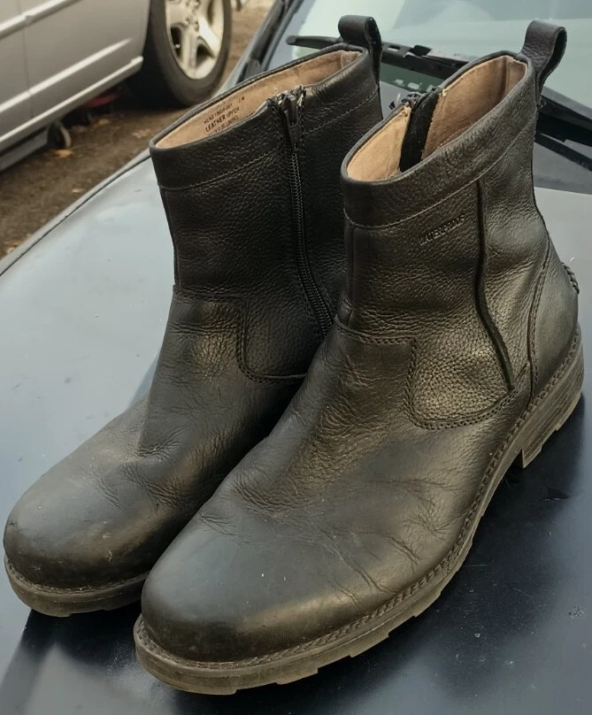 Florsheim Trektion Waterproof Black Leather Side Zip Boots 18608-001 Mens Sz 12M