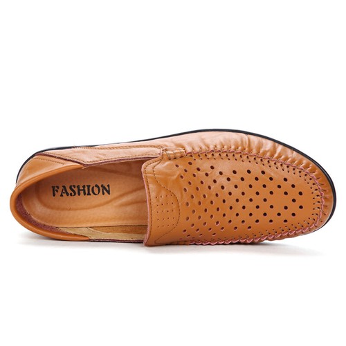 Herren Freizeitschuhe Hohl Atmungsaktiv Slipper Flache Bequeme Fahrschuhe Neu - Bild 4 von 18