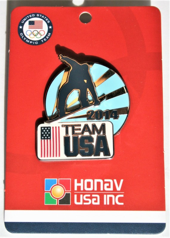 SOCHI 2014  TEAM USA SNOWBOARD OLYMPIC PIN  -  WINTER OLYMPICS  ~ AWESOME !