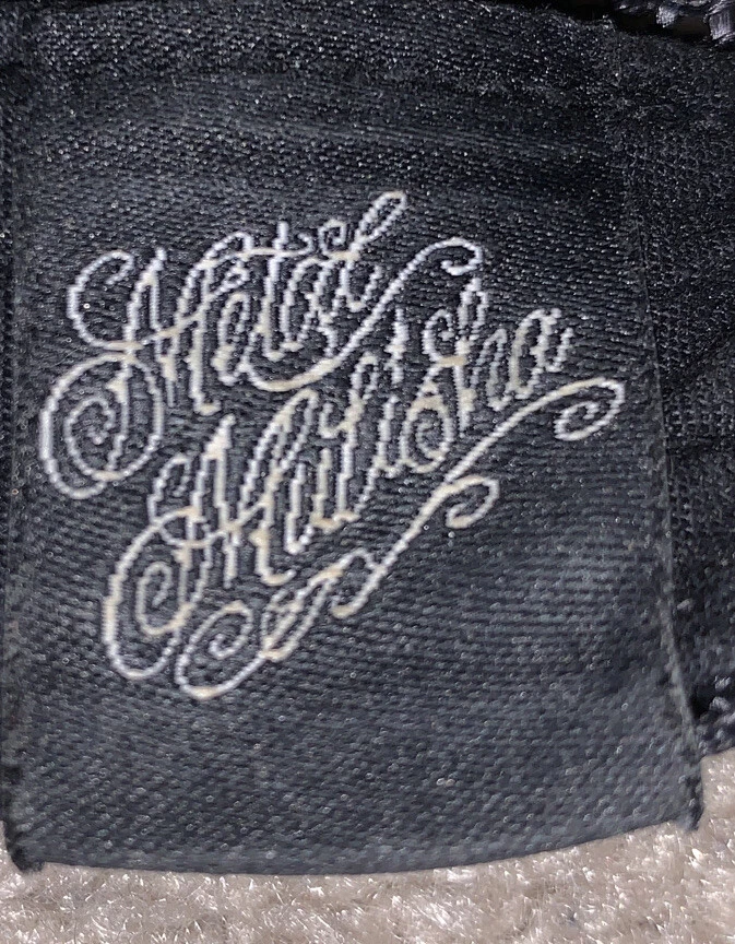 Sombrero vintage de metal Muliaha Trucker Snapback negro/gris  Foto 4 de 4