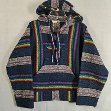 La Casa Del Sarape Small Knitted Poncho Baha Hoodie Alejandro Cruz Flores
