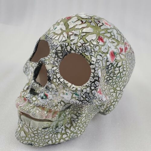 porcelain ceramic hand painted skull