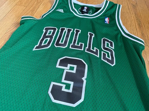 2007 Chicago Bulls Ben Wallace #3 St Patrick's Day Green Sewn Adidas Jersey - S - Picture 3 of 7