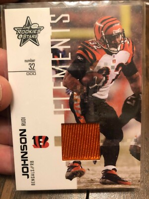 RUDI JOHNSON 2007 R&S ROOKIES & STARS ELEMENTS GAME WORN JERSEY PATCH RELIC /250