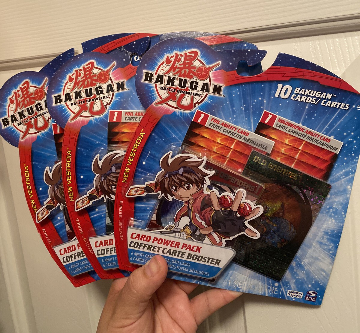 Brand New Set Of (3) Season Bakugan Pyrus Card Power Pack Collectible  Play Set