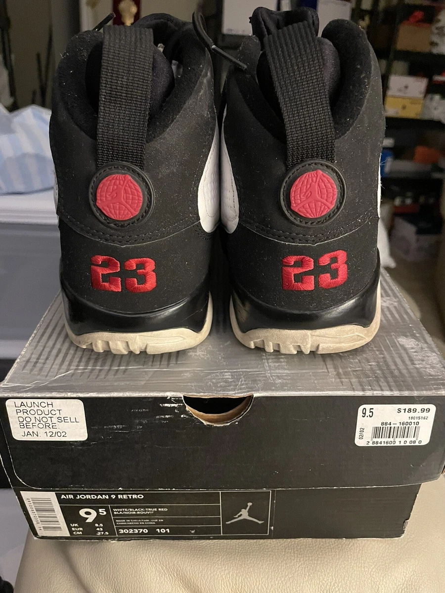 Jordan 9 Retro 2002 White Black Red | eBay