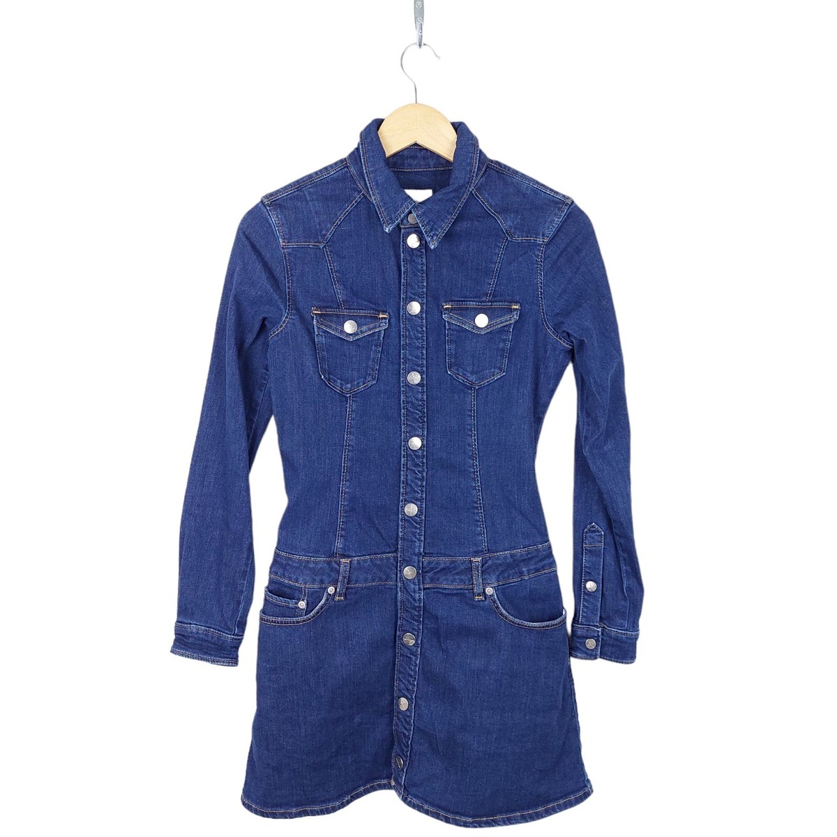Dua Lipa Pepe Jeans Blue Denim Dress Size Small UK