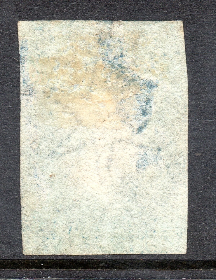 Ceilán. Reina Victoria. Un centavo. Papel azul sobre azul. Emitido en 1857.  SG No. 2b Foto 2 de 2