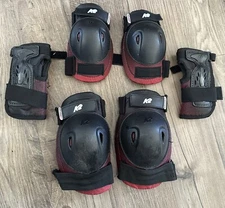 K2 FITLOGI X -Junior Size Large Knee & Elbow Pads & Wrist Black W/ Red Set