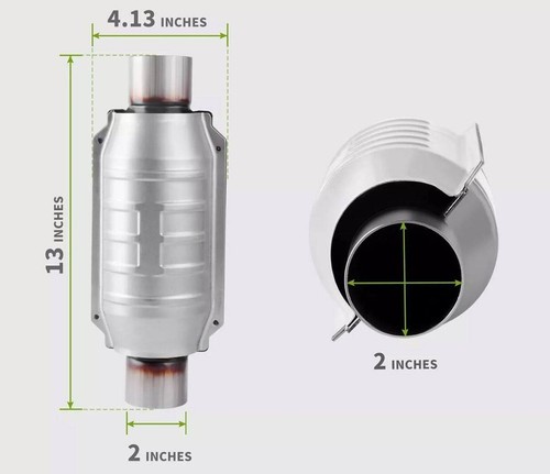 For All Subaru Catalytic Converter Upgrade 2 Unit Set Emissions Legal - Picture 4 of 10