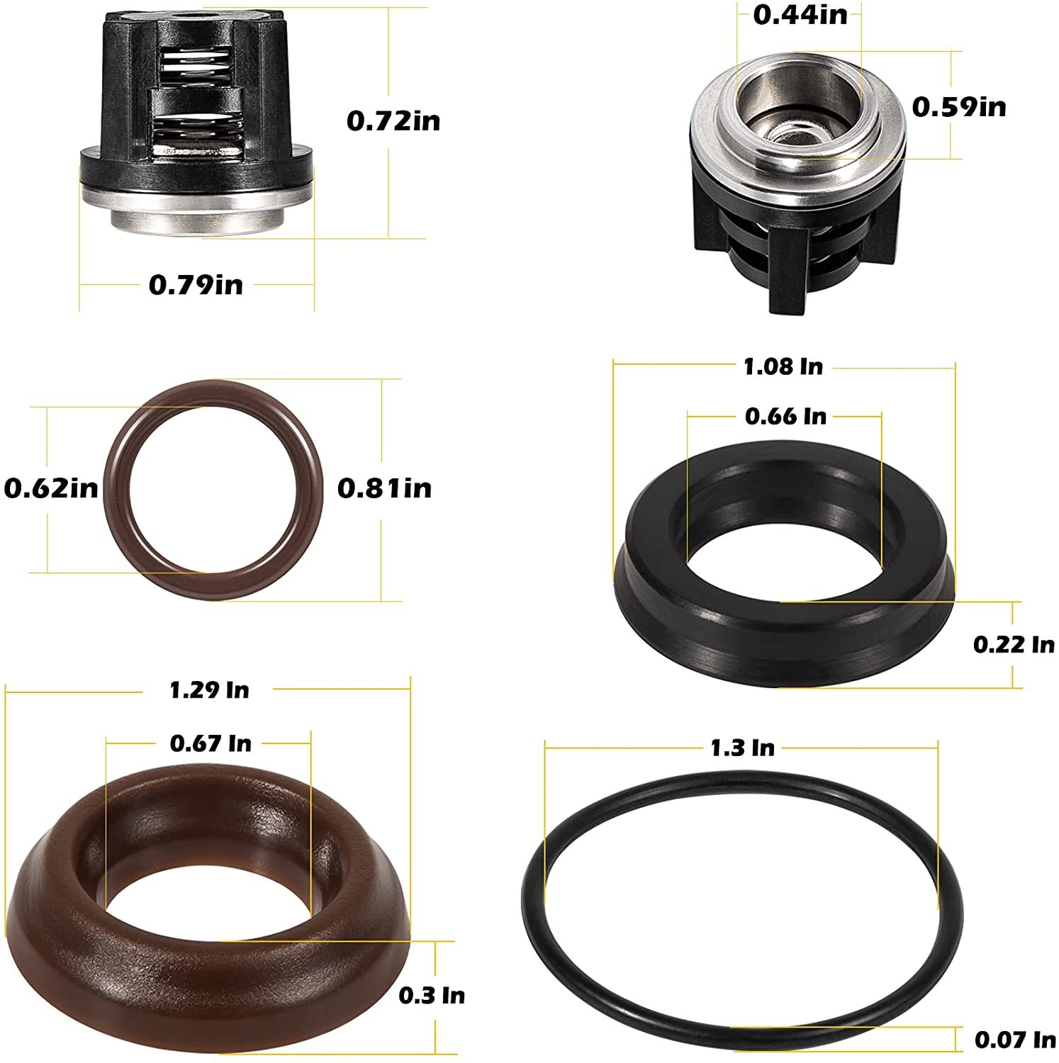 Kit Réparation Pompe Annovi Reverberi 18 Mm - Clapets AR1828 + Joints AR1857 - Lot De 21 Pièces - Garantie 1 An