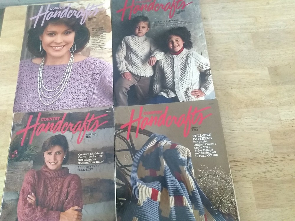 Country Handcrafts Magazines. Bazaar 87, Fashion 87, Holiday '87 and Bazaar '88