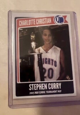 Stephen Curry 2005 Charlotte Christian MVP Card Golden State