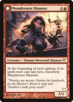 Mondronen Shaman // Tovolar's Magehunter [Dark Ascension] Magic MTG