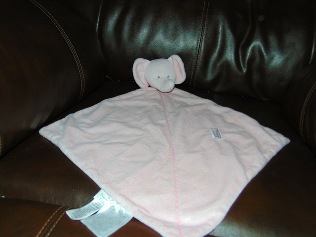 carters pink elephant security blanket