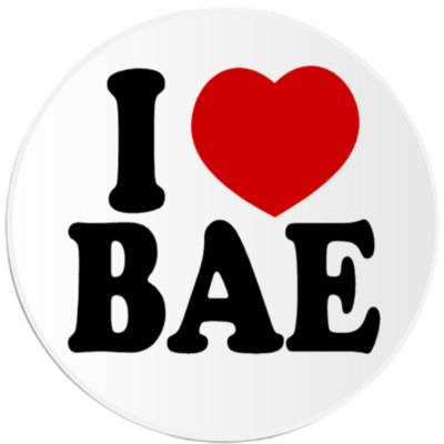 I Love BAE - 10 Pack Circle Stickers 3'' x 3''