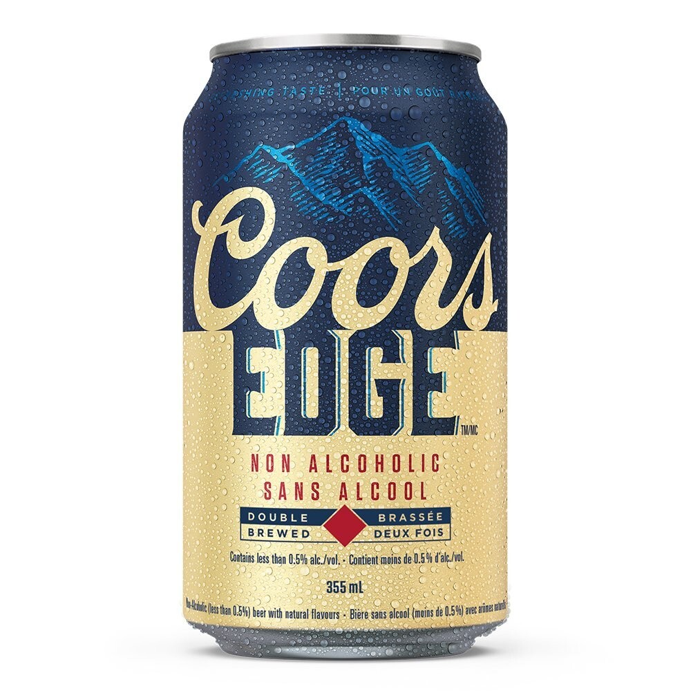 (Case of 24) Coors EDGE NonAlcoholic Brew Beer 12 FL Oz NA Fast Ship
