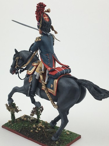 Painted French Guard horse grenadier, Napoleonic tin figure 1/30 VID SOLDIERS - Picture 3 of 6