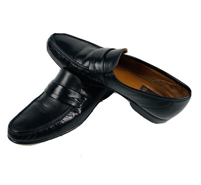 Pitti Shoes Made In Italy, Black Leather Sandal, Size 10. (EUC) Pitti Shoes Firenze Made In Europe Loafers Dress Shoes Black  main image 4