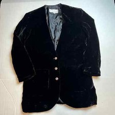 Platinum By Dorothy Schoelen Women's Black Velvet Jacket Size 8