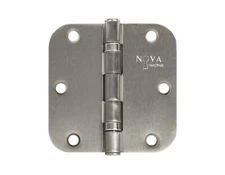 Nova Stainless Steel Mortise Ball Bearing Hinges, 3.5" X 3.5" with 5/8" Radius