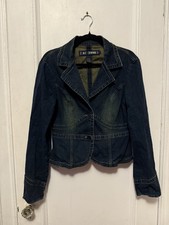 Vintage Y2K 90s Women s AC-3998 Jeans Dark Denim Blazer Size Large Jacket