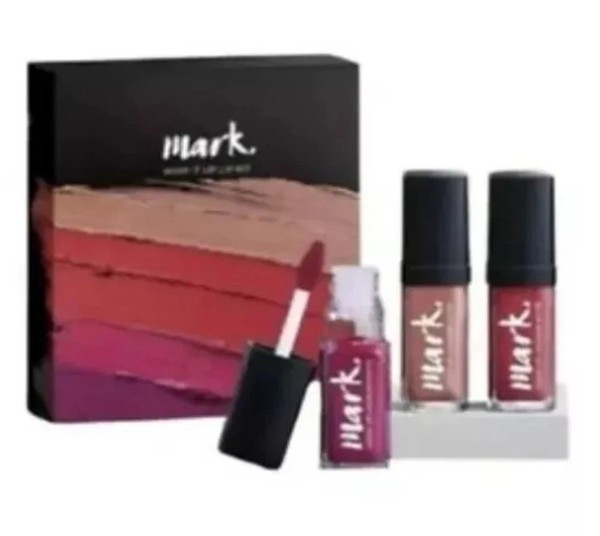 Lápiz labial Avon Mark - IRRESTIBLE, NAKED CRUSH, ENROJECIDO Kit de labios Set de regalo 3x 7 ml